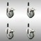 Service Caster 4 Inch 316SS Gray Poly Swivel 7/8 Inch Expanding Stem Caster Set Lock Brake SCC-SS316TTLEX20S414-PPUB-78-4 - alternate 1